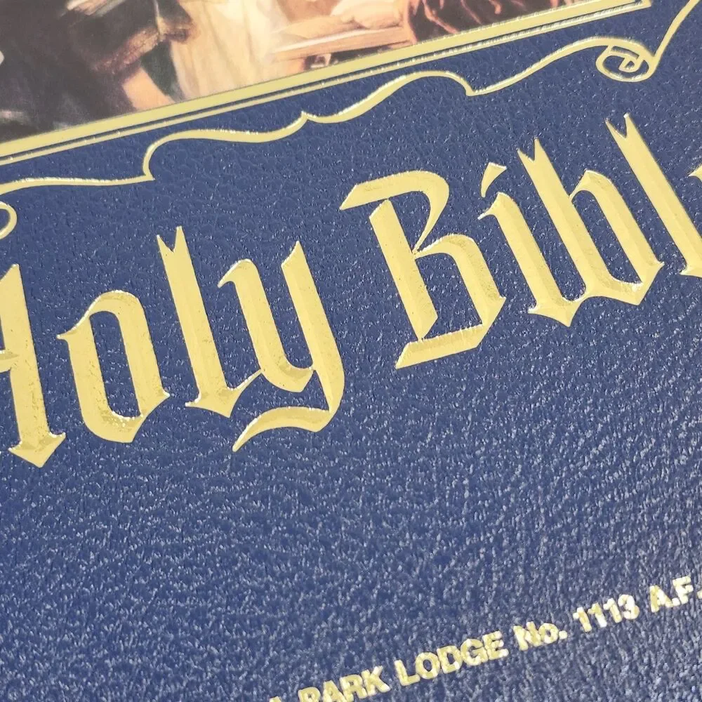 Heirloom Family Holy Bible Masonic Edition 1988 Lodge KJV Red Letter Illinois